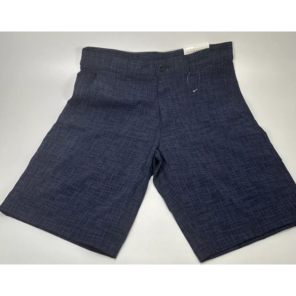 NWT Mens EDDIE BAUER Blue TAKEOFF Chino Shorts Flat Front Size 30 Classic Fit